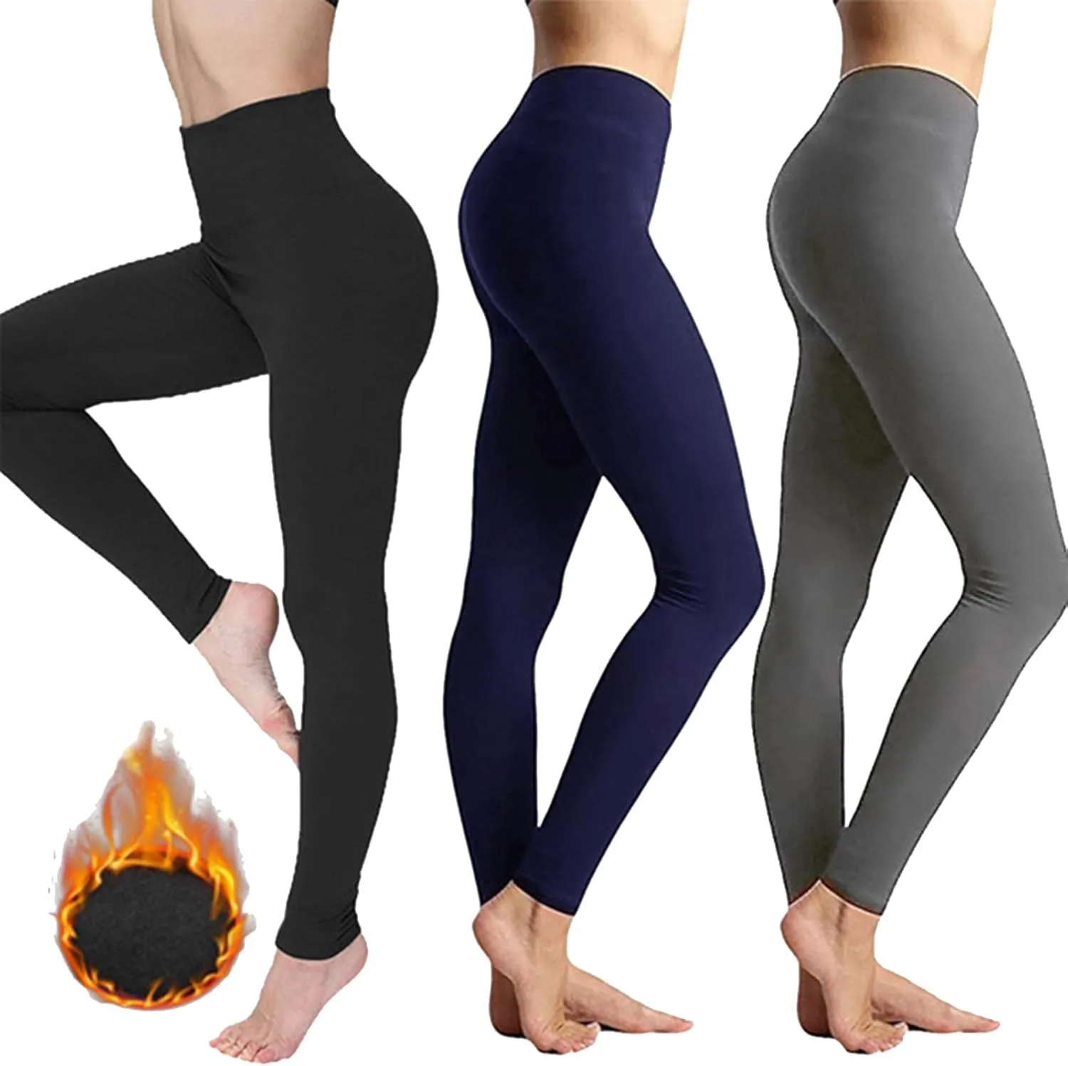 Thick Leggings for Women Women's High Pants Yoga Leggings Feeling Pants Capri Leggings for Women Plus Size High