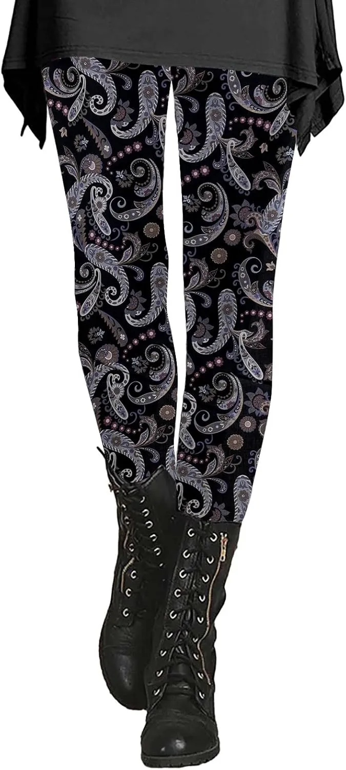 Tie Dye Leggings for Women Plus Size Womens Leopard Print Workout Leggings Snowflake Tights for Women