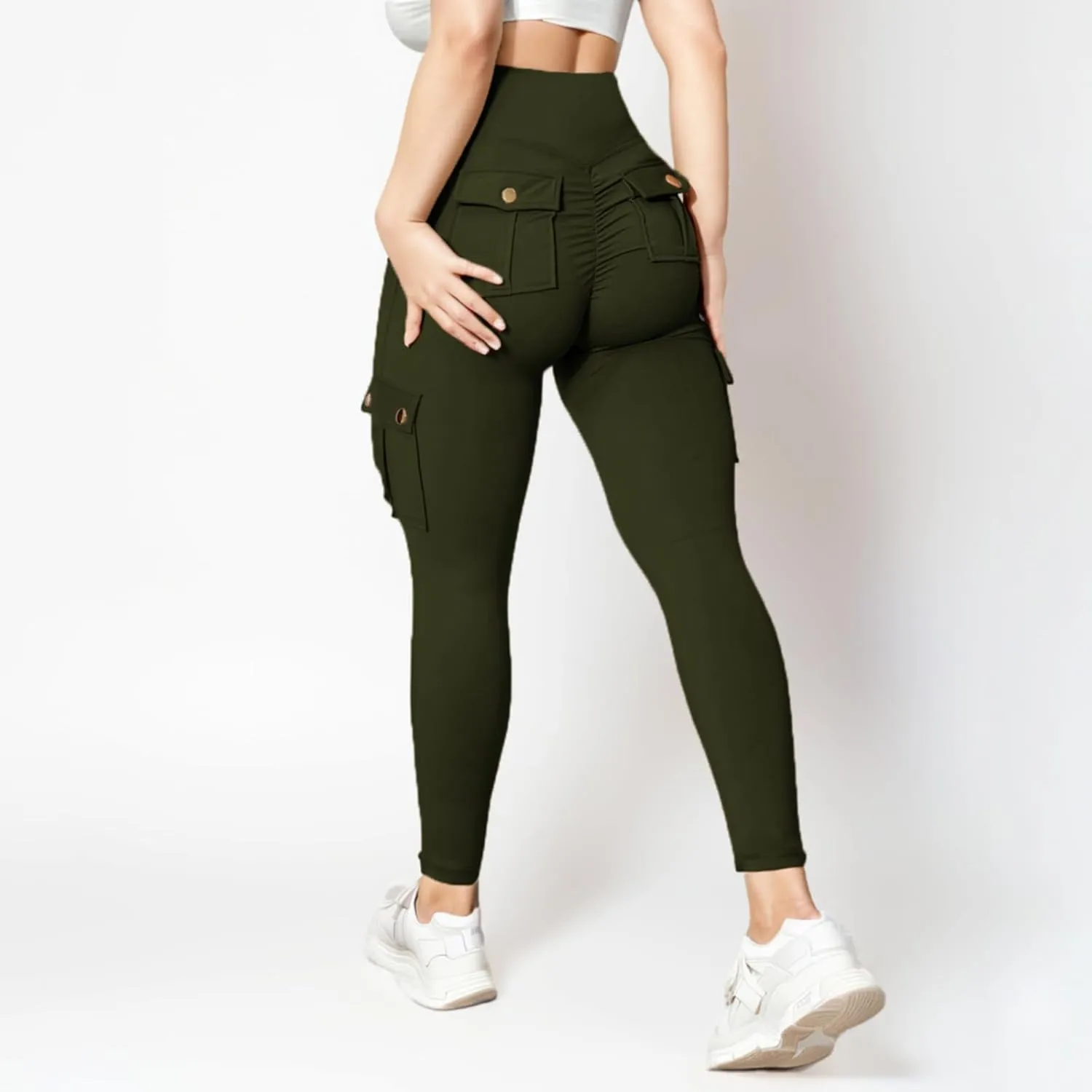 Tummy Leggings Sport Elastic Fitness Women Running Waist Yoga Pants Workout Pants Knee High Leggings for Women Yoga