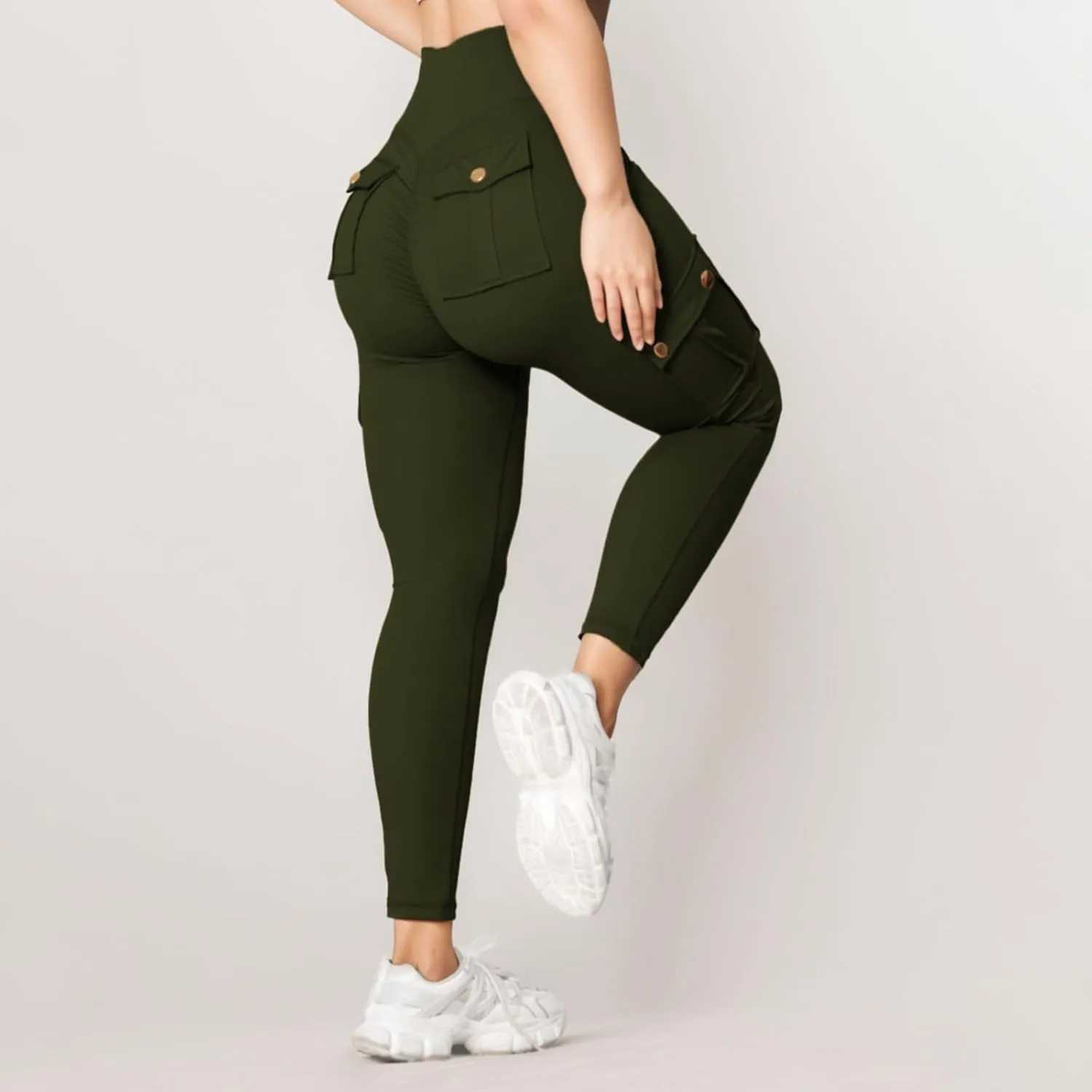 Tummy Leggings Sport Elastic Fitness Women Running Waist Yoga Pants Workout Pants Knee High Leggings for Women Yoga
