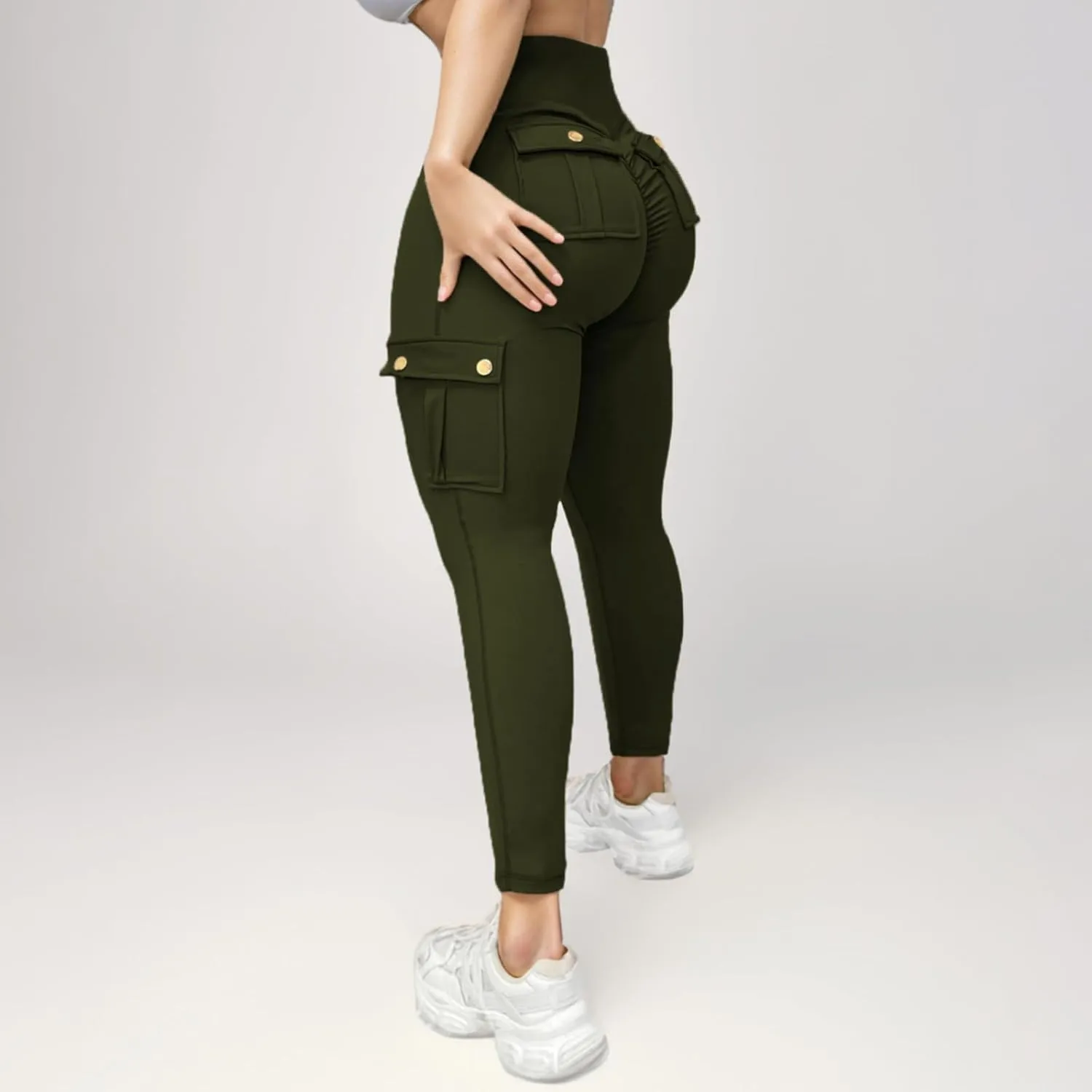 Tummy Leggings Sport Elastic Fitness Women Running Waist Yoga Pants Workout Pants Knee High Leggings for Women Yoga