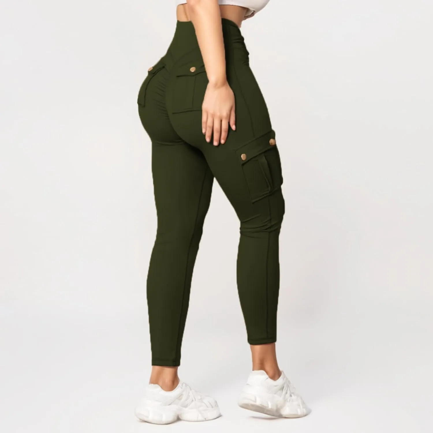 Tummy Leggings Sport Elastic Fitness Women Running Waist Yoga Pants Workout Pants Knee High Leggings for Women Yoga