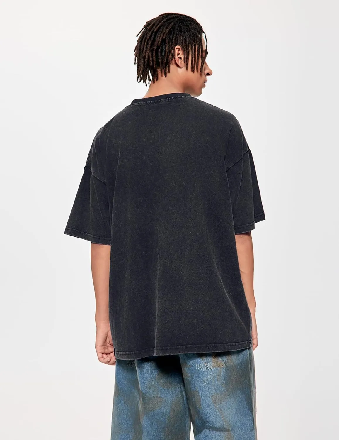 Vamtac Mens Oversized Washed Dog Graphic Tees Casual Summer Tops Streetwear Aesthetic T-Shirt Unisex