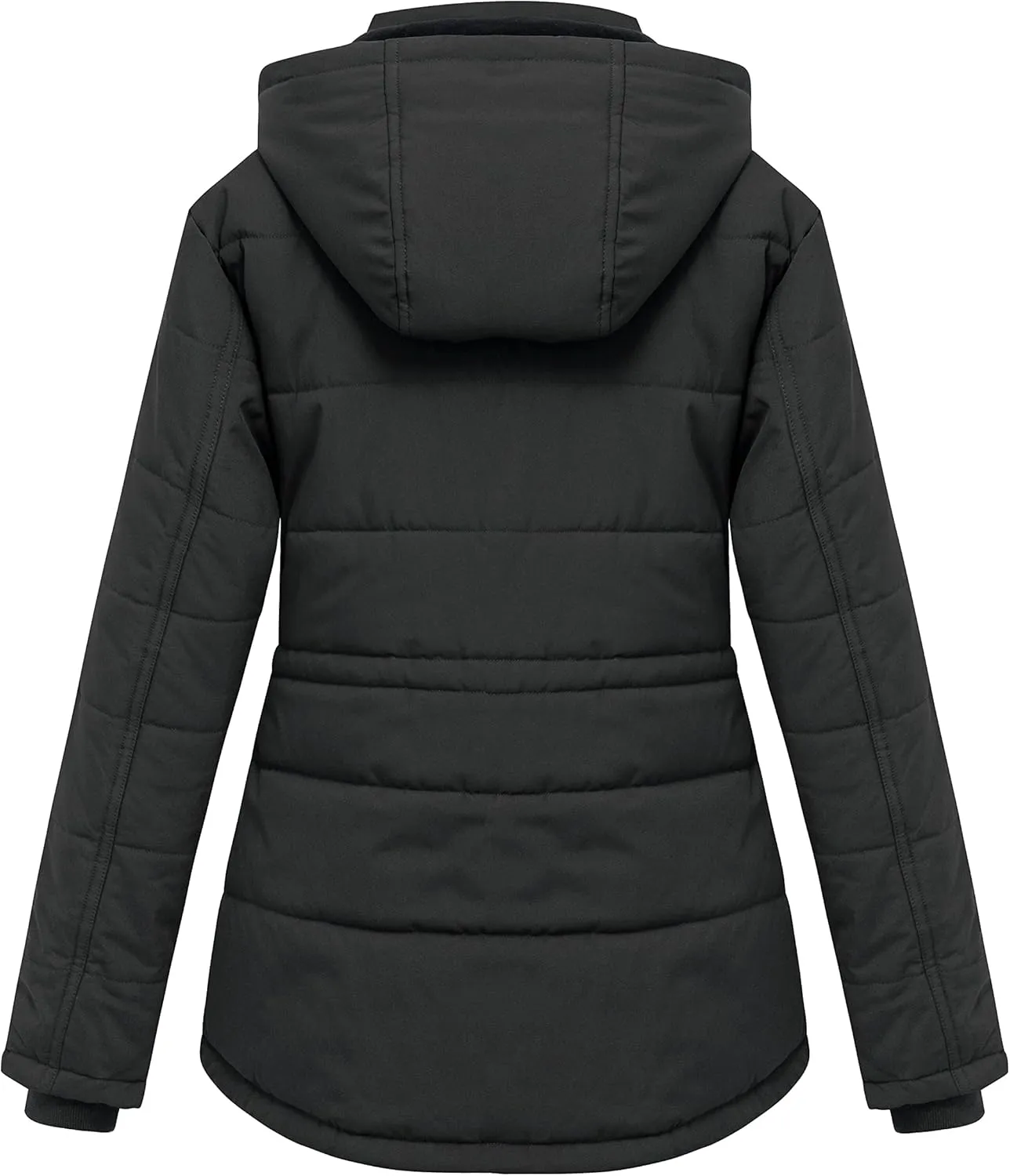 WenVen Women's Winter Water Resistant Warm Puffer Coat with Detachable Hood
