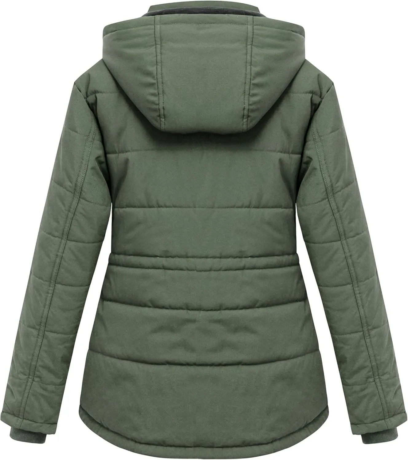 WenVen Women's Winter Water Resistant Warm Puffer Coat with Detachable Hood