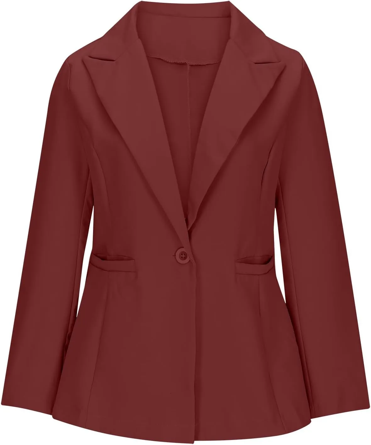Wkishenl Women Blazer Casual Open Front Business Blazers Solid Loose Fitted Long Sleeve Work Jackets Formal Spring Suits 2025