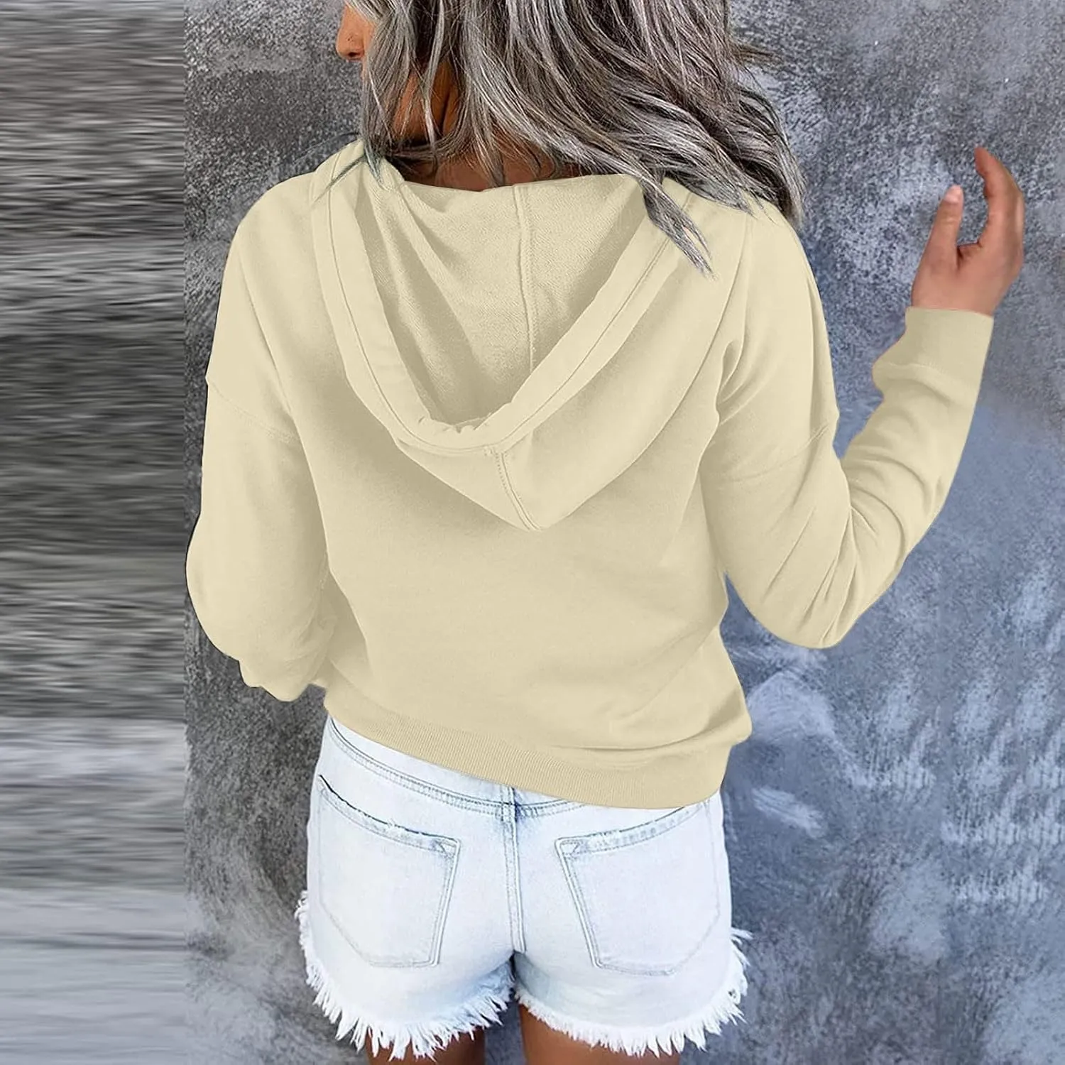 Women Oversized Hoodie Tie Dye Sweatshirt Teen Girl Button Down Teen Tops Casual Long Sleeve Oversize Pullover