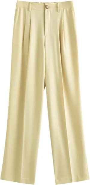 Women Suit Pants Straight Wide Leg Trouser Summer Long Pant Office Lady Bottom Loose Pants for Women