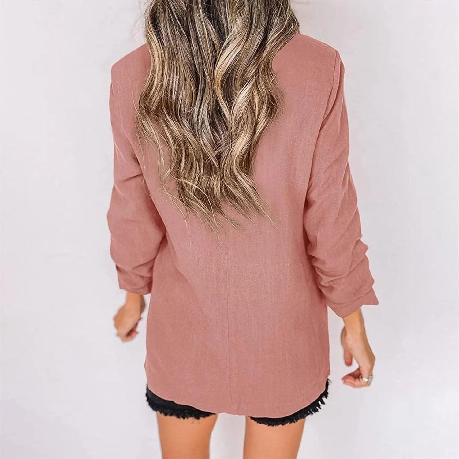 Womens Blazers for Work Casual Causal Women Jacket Long Sleeve Cute Fall Winter Suit Loose Fit Herringbone Blazer