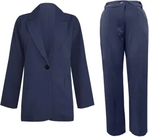 Womens Blazers for Work Casual Long Sleeve Suit Jackets Open Front Button Jackets Trendy Outerwear with Pockets