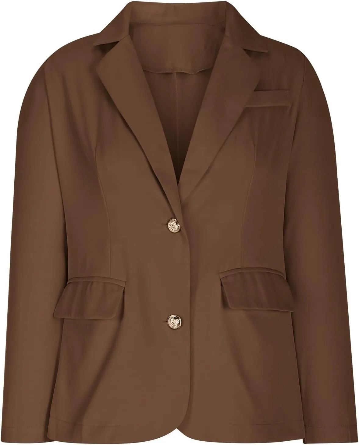 Womens Business Casual Blazers Button Open Front Long Sleeve Outfits Lightweight Work Office Jackets with Pockets