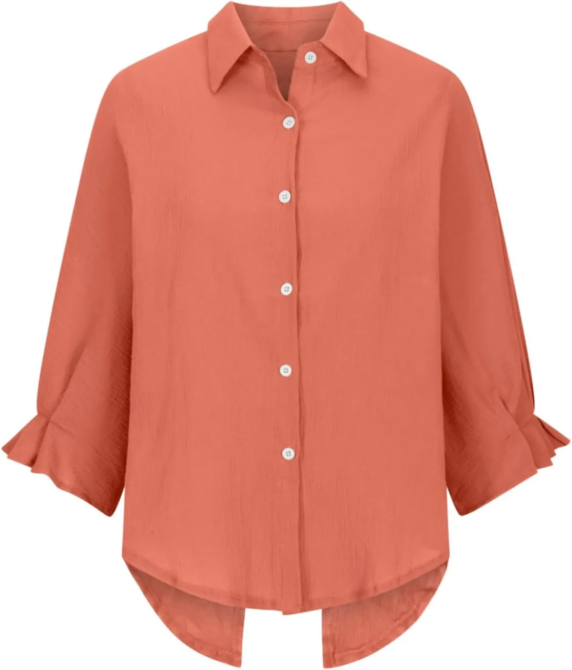 Womens Button Down Shirt Cotton Linen Lapel Tops Spring Summer Going Out Blouse 2025 Dressy Casual Loose Fit T Shirt