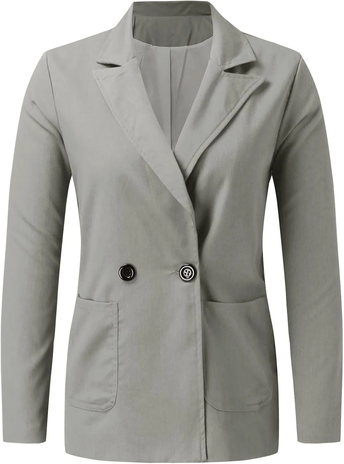 Womens Casual Blazers Open Front,Outwear Jacket Suit Work Lady Solid Elegant Office Button Blazers for Women Business