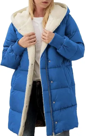 Women's Fall Fashion Winter Trench Coats Zip Up Stand Collar Wool Lined Jacket Coat Loose Button Down Plaid Coats