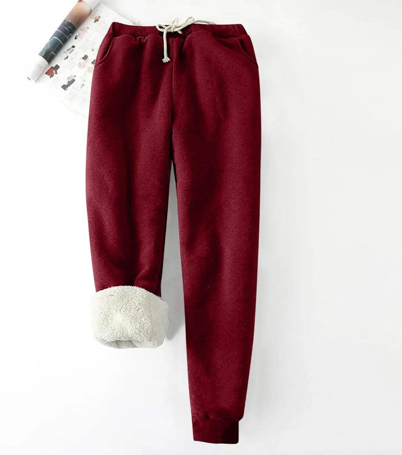 Women's Fleece Lined Leggings High Waisted Jogger Pants Lined Winter Thicken Outdoor Yoga Bootcut Thermal Winter
