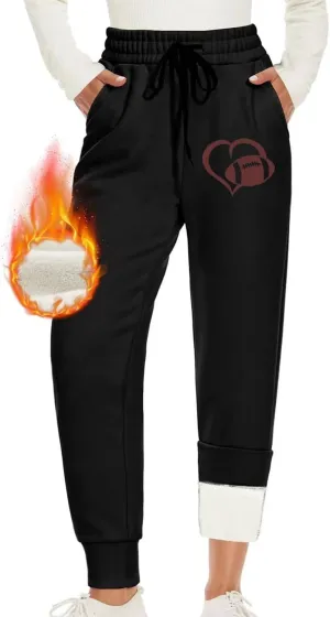 Women's Fleece Lined Sweatpants Thermal Sweatpants Winter Warm Cargo Pants Winter Running Hiking Jogging Pants