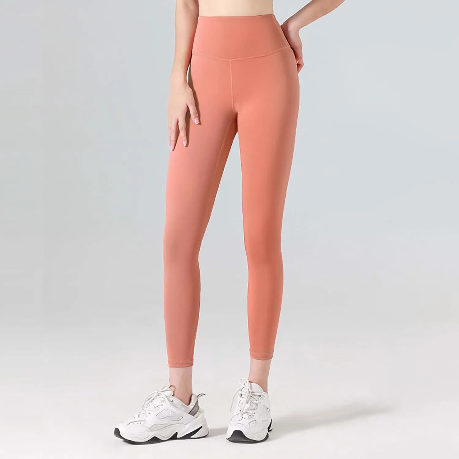 Womens High Waisted Hip Lifting Leggings Tummy Control Gym Yoga Pants Elastic Skinny Comfy Tights Running Sweatpants