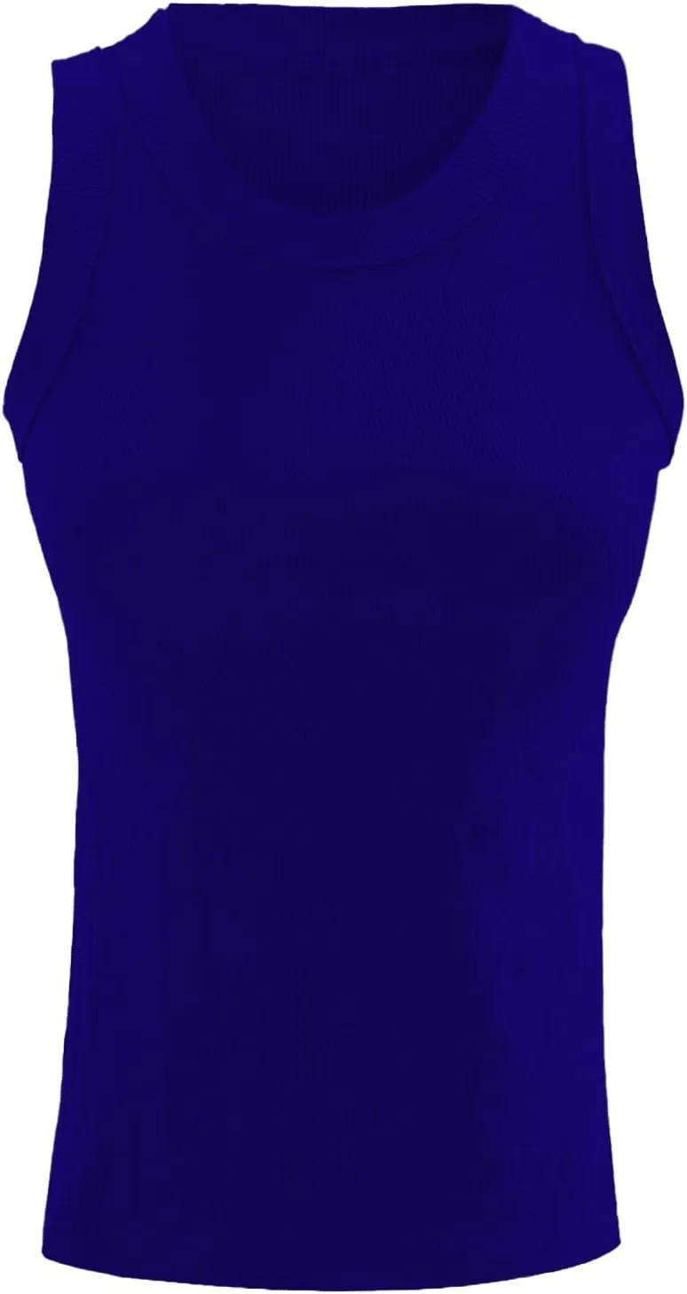 Womens Summer Tank Tops Sleeveless Racerback High Neck Casual Basic Top Slim Fit Summer Quick Dry Gym Workout Tshirts