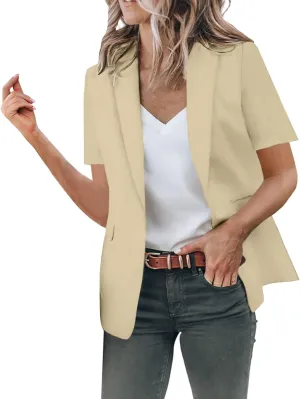 Womens Temperament Button Vest Cardigan Sleeveless Open Front Blazer Casual Lightweight Pocket Jacket Daily Work Suits