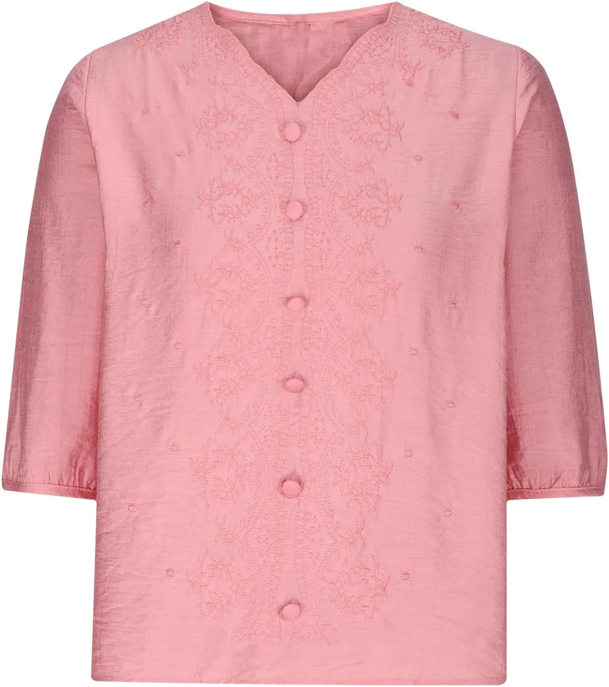 Women's V Neck Cotton Linen T Shirts Comfy Short Sleeve Loose Fit Blouses Casual Summer Trendy Basic Tops