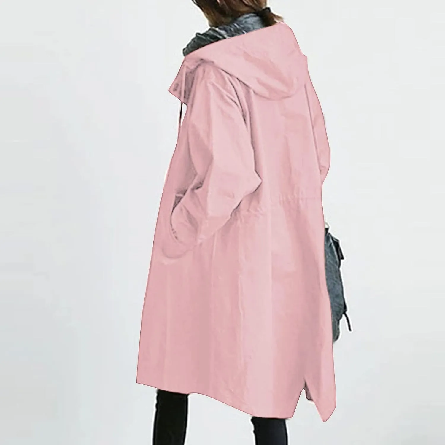 Womens Wool Blend Long Pea Coats Jackets Slim Fit Open Front Outerwear Casual Winter Overcoats