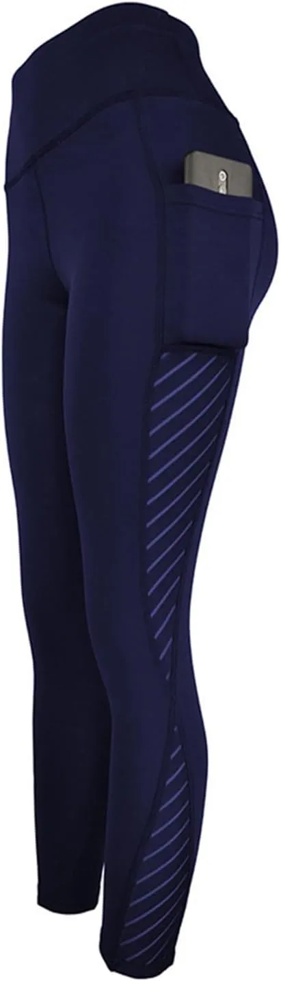 Womens Yoga Pants Tummy Control High Waist Mesh Leggings Lightweight Comfy Casual Workout Trousers with Pockets 2025