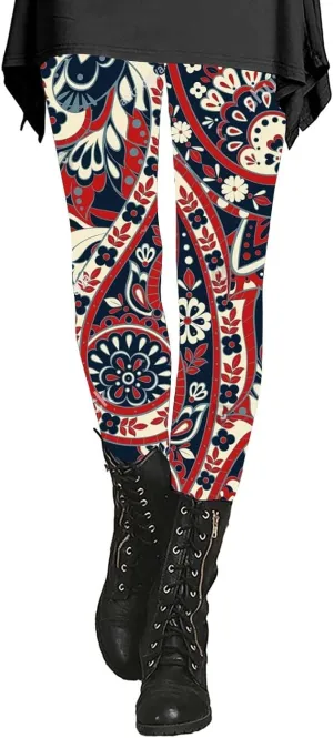 Workout Leggings for Women with Pockets Womens Leggings Printed Design Legging Tummy Control
