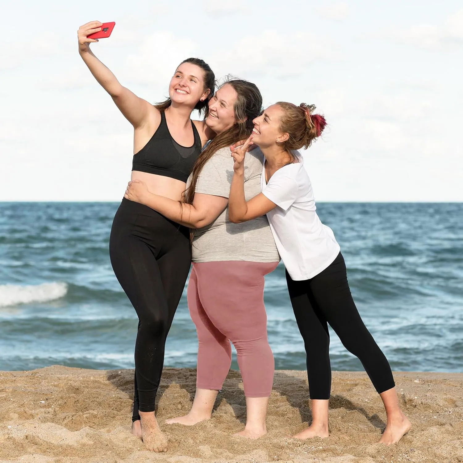 yeuG Plus Size Capri Leggings for Women-High Waisted Tummy Control Stretchy X-Large-4X Spandex Workout Running Yoga Pants