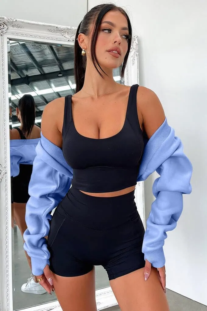 Zwurew Women's Bolero Shrug Long Sleeve Cropped Sweatshirt with Thumb Hole Workout Shrugs Open Front Y2K Tops 2024